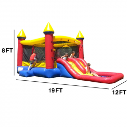 JumpOrangeKiddoRedCastleBounceHouseWaterSlidewithSplashPoolforKidswithBlower 1695823584 Kiddo Red Castle Bounce House combo(toddler)