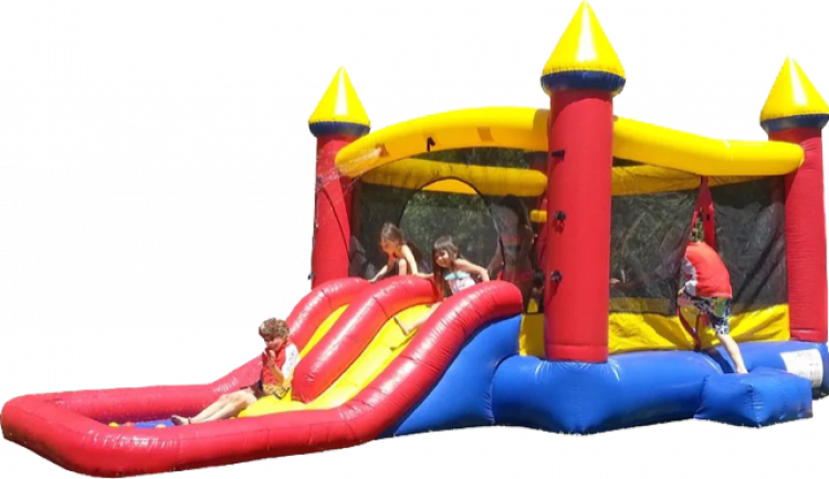 Kiddo Red Castle Bounce House combo(toddler)